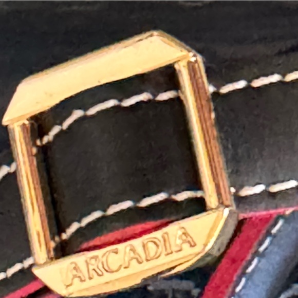 Arcadia Navy Patent Leather Bag Made In Italy - Picture 11 of 16